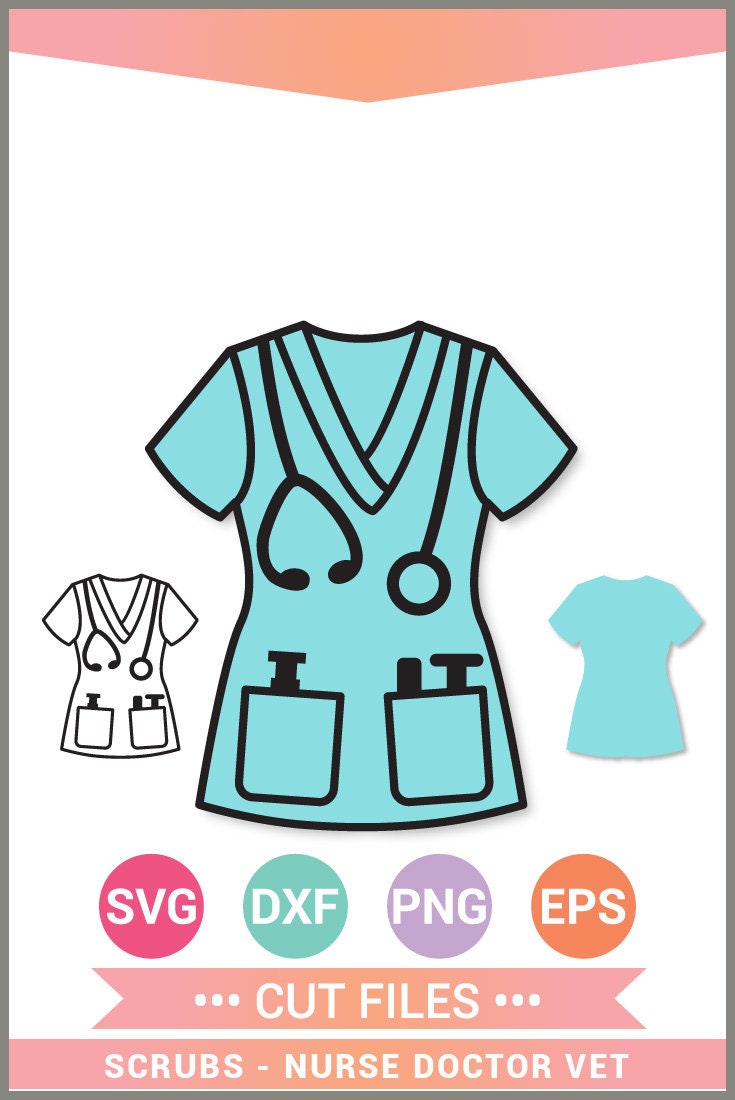 Scrubs SVG Cut Files: Nurse, Doctor, Vet (Instant Download)