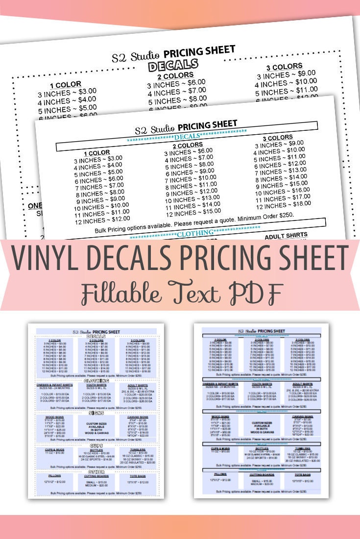 T-Shirt Cafe Pricing Guide  Tshirt business, Screen printing business,  Vinyl shirts pricing chart