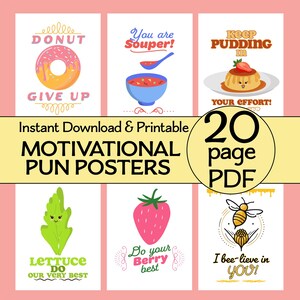 20 motivierende PDF-Poster, Montessori-Dekor, lustiges Elementarklassenzimmer Homeschool-Dekor, Bulletin Board Kindergarten-Bundle KEPS-015
