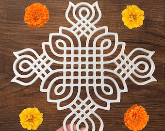 Kolam Cutouts: Indian Festive Decor, Rangoli Decor, gruhapravesam, Housewarming - FREE SHIPPING - KOL-1