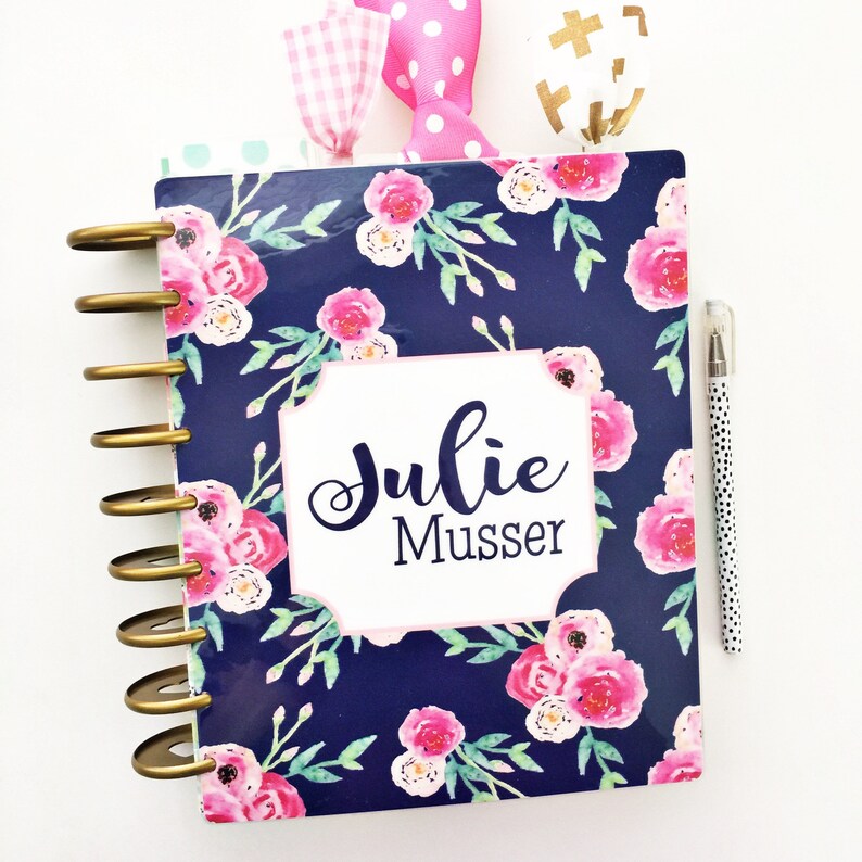 Personalized Happy Planner Cover Set Custom Planner Cover Etsy