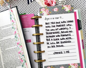 MINI Happy Planner Insert, memory verse insert, bible verse memory wet erase, planner, Happy Planner Dashboard, Planner Insert