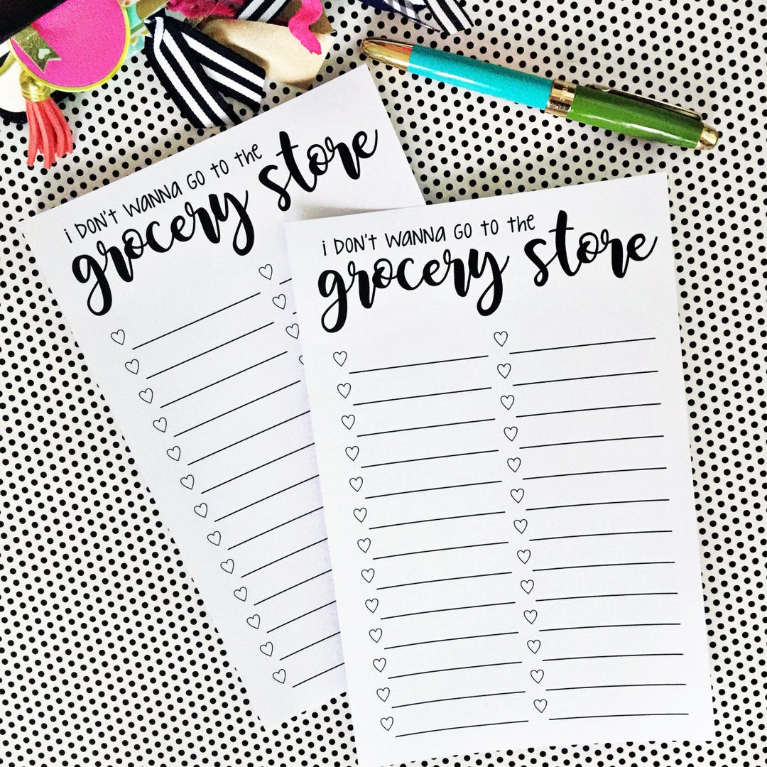 Grocery List Note Pad Note Pads Checklist to Do List - Etsy