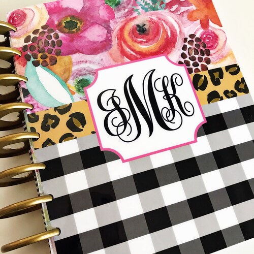 Personalized Happy Planner Cover Set Custom Planner Cover Etsy
