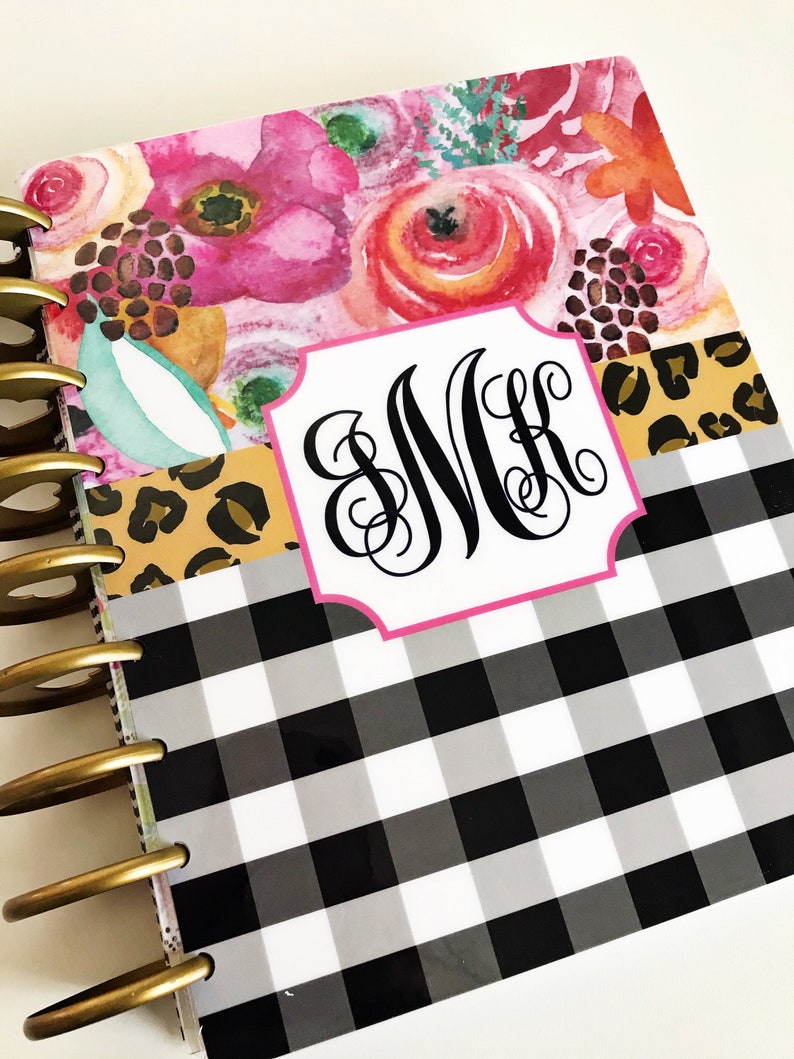 Personalized Happy Planner Cover Set Monogrammed Cover Set Etsy