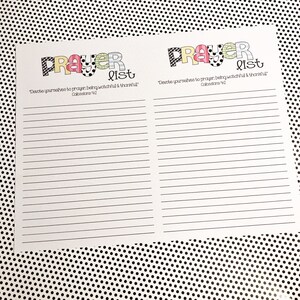 PRINTABLE Prayer List, Digital Planner Insert, Bible Journaling Prayer ...