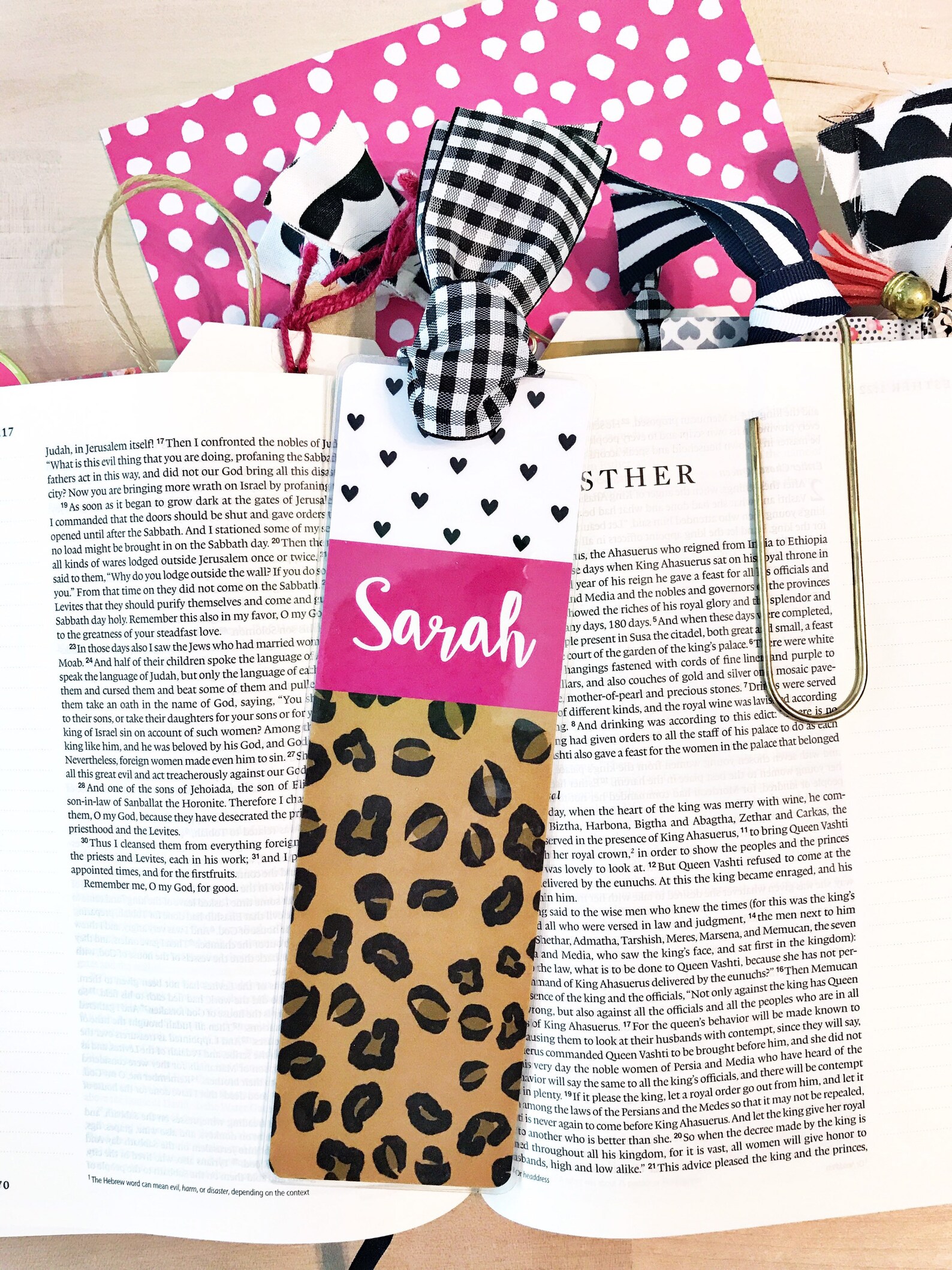 Personalized Bookmark ribbon bookmark custom bookmark gift Etsy