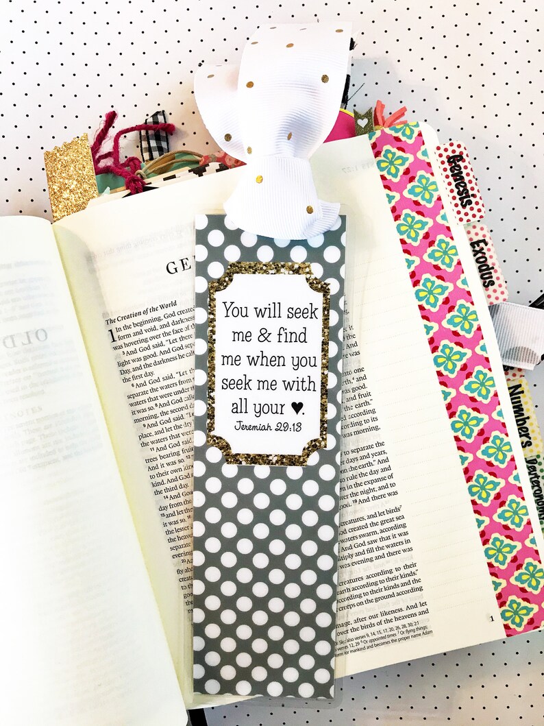 Bible Verse Bookmark for Women Ribbon Bookmark Jeremiah Etsy