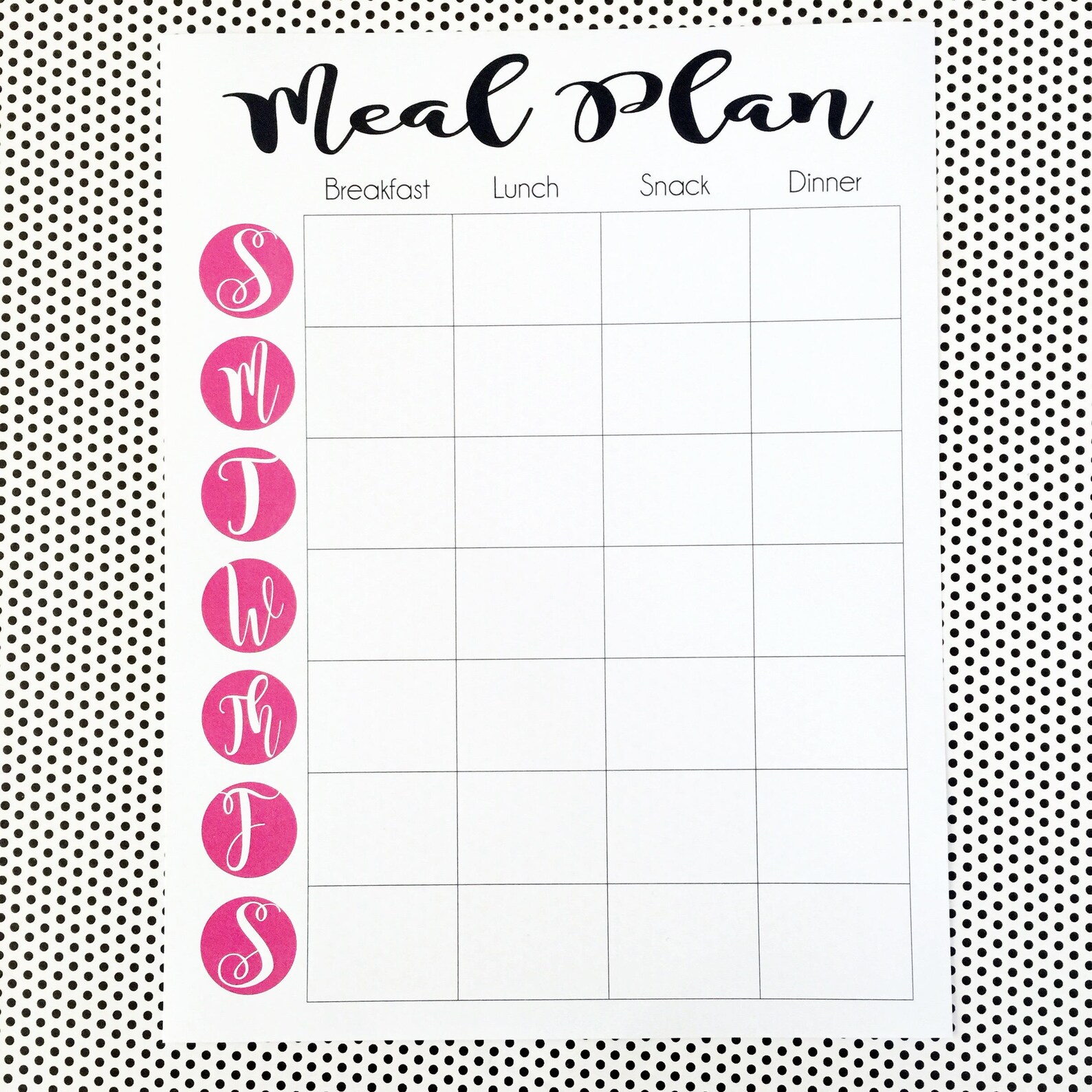 Meal plan note pad menu planner weekly menu meal planner Etsy