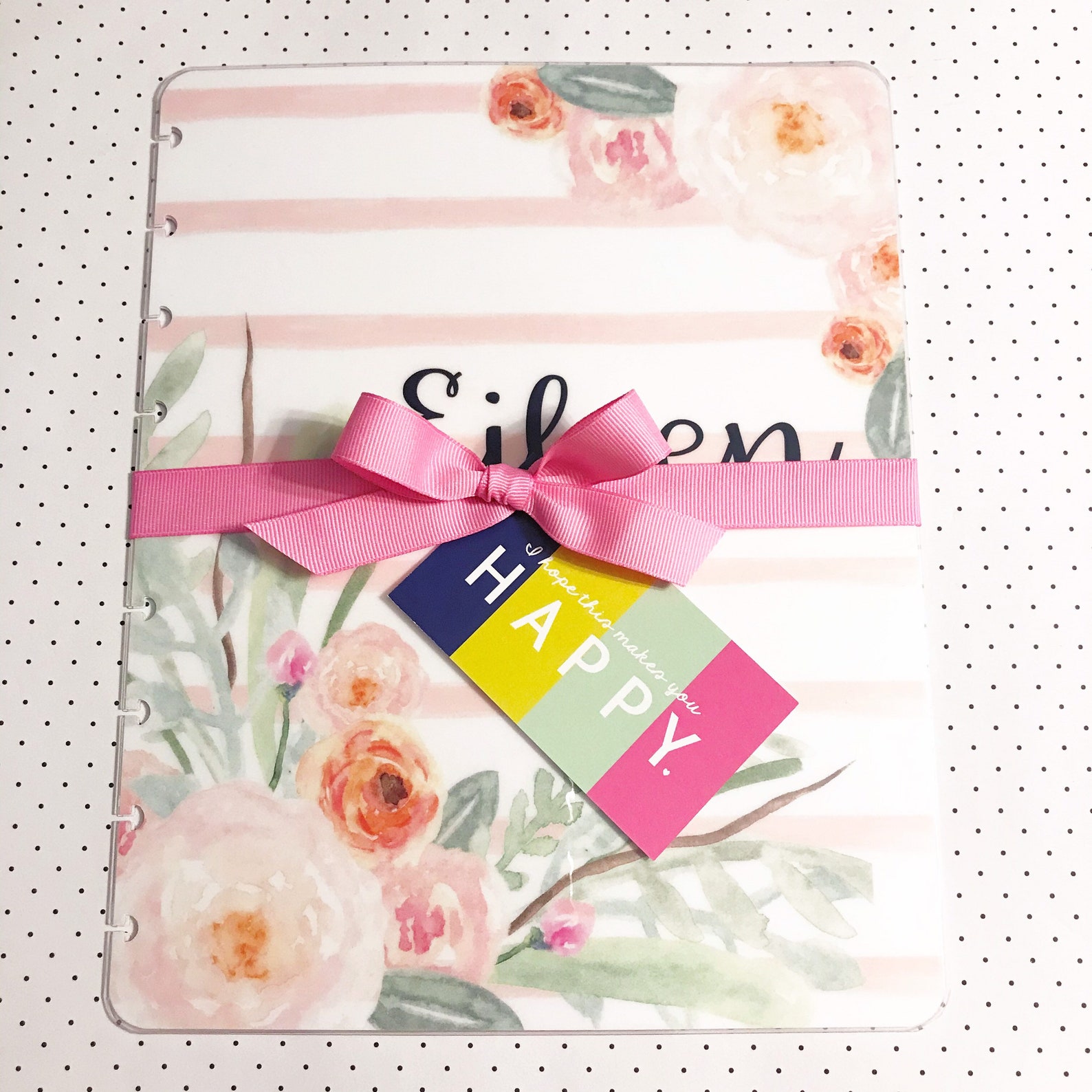 Personalized Happy Planner Cover Set Custom Front and Back Etsy