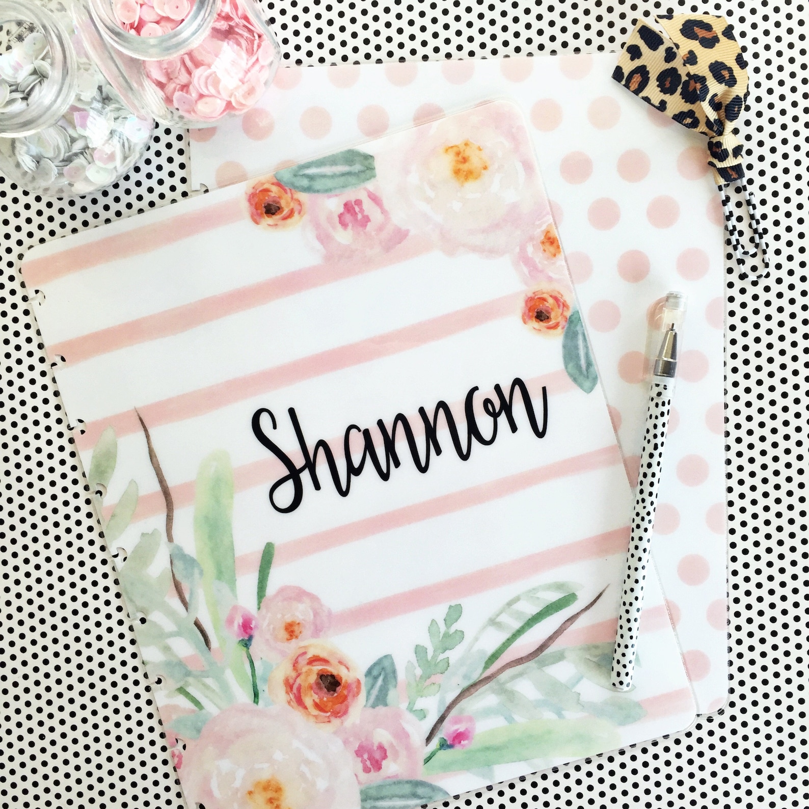 Personalized Happy Planner Cover Set Custom Front and Back Etsy