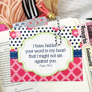 INSTANT DOWNLOAD Scripture Cards, Printable Bible Journaling Cards, Bible Journaling, Planner Cards, Scripture Memory Cards, Bible Verses
