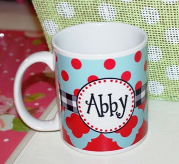 Personalized coffee cup personalized coffee mug red & Etsy
