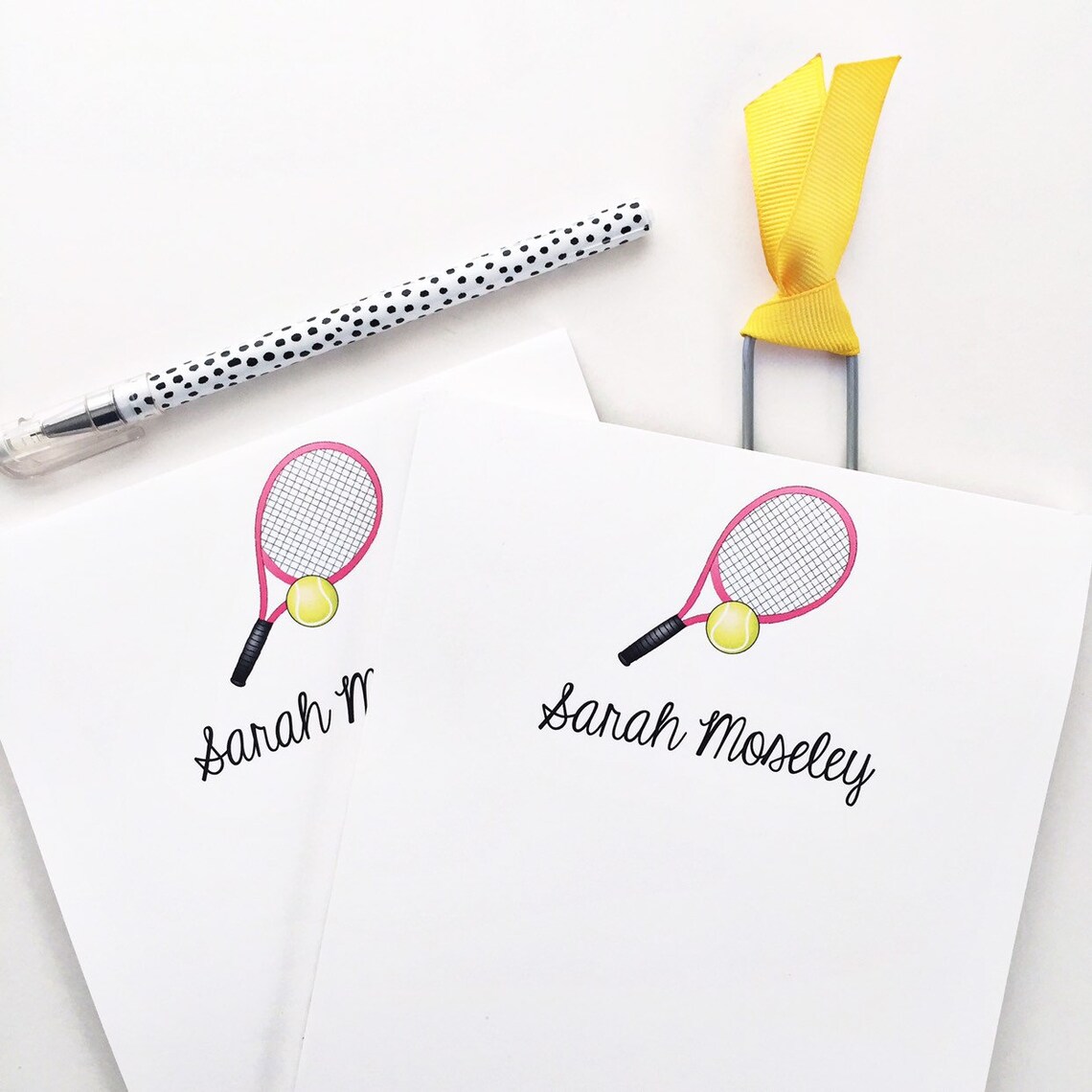 Monogrammed Note Pad Tennis Note Pad Personalized Note Pads Etsy