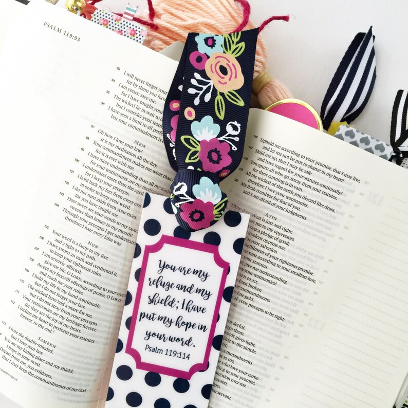 Bible Verse Bookmark Ribbon Bookmark Bible Journaling Bible - Etsy