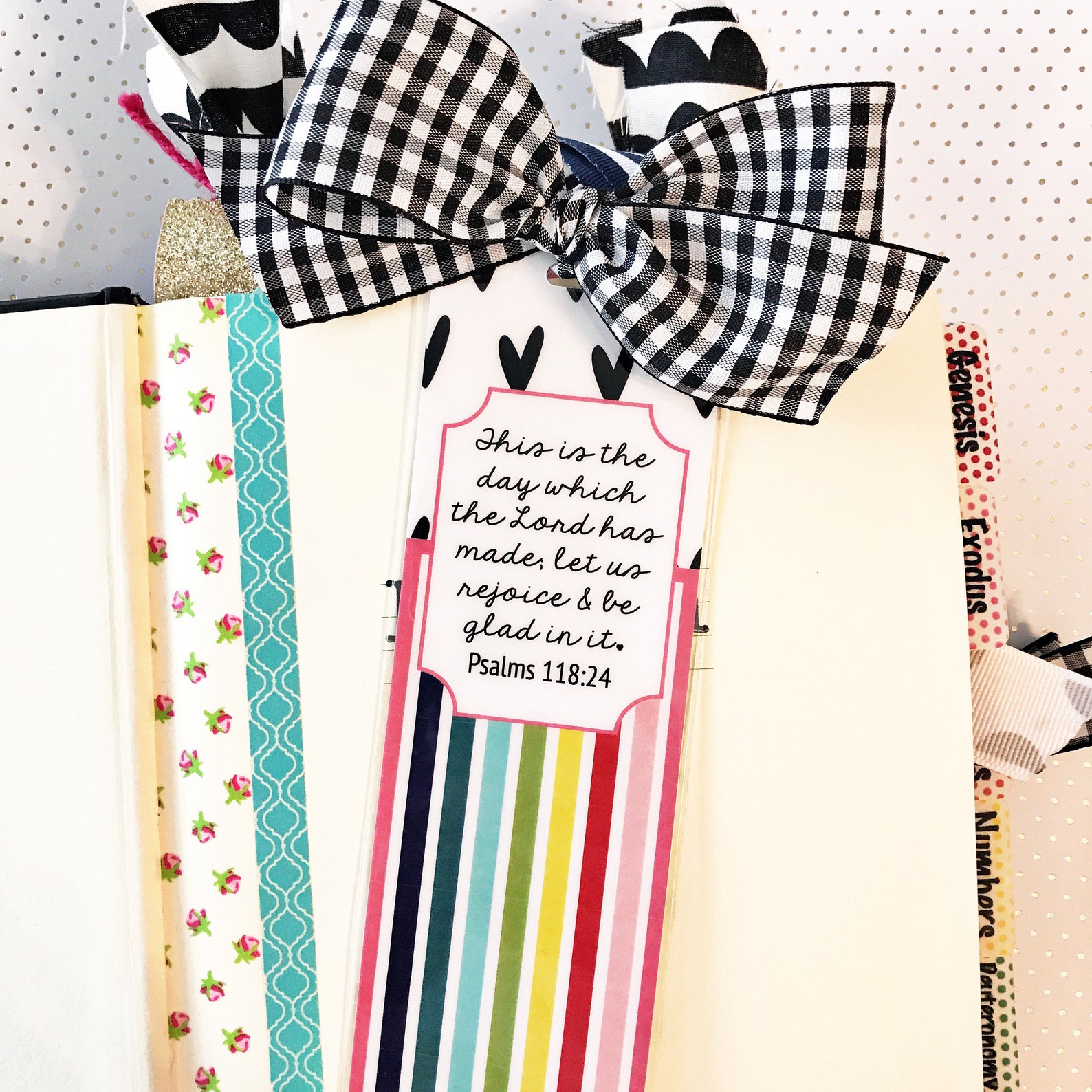 Bible Verse Bookmark Ribbon Bookmark Bible Journaling Bible Etsy