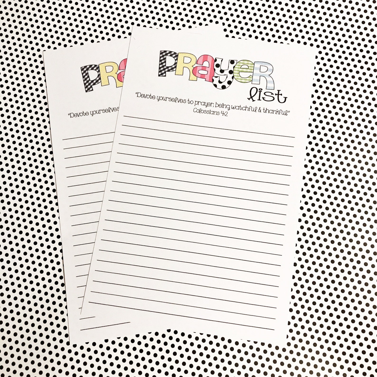 PRINTABLE Prayer List Digital Planner Insert Bible | Etsy