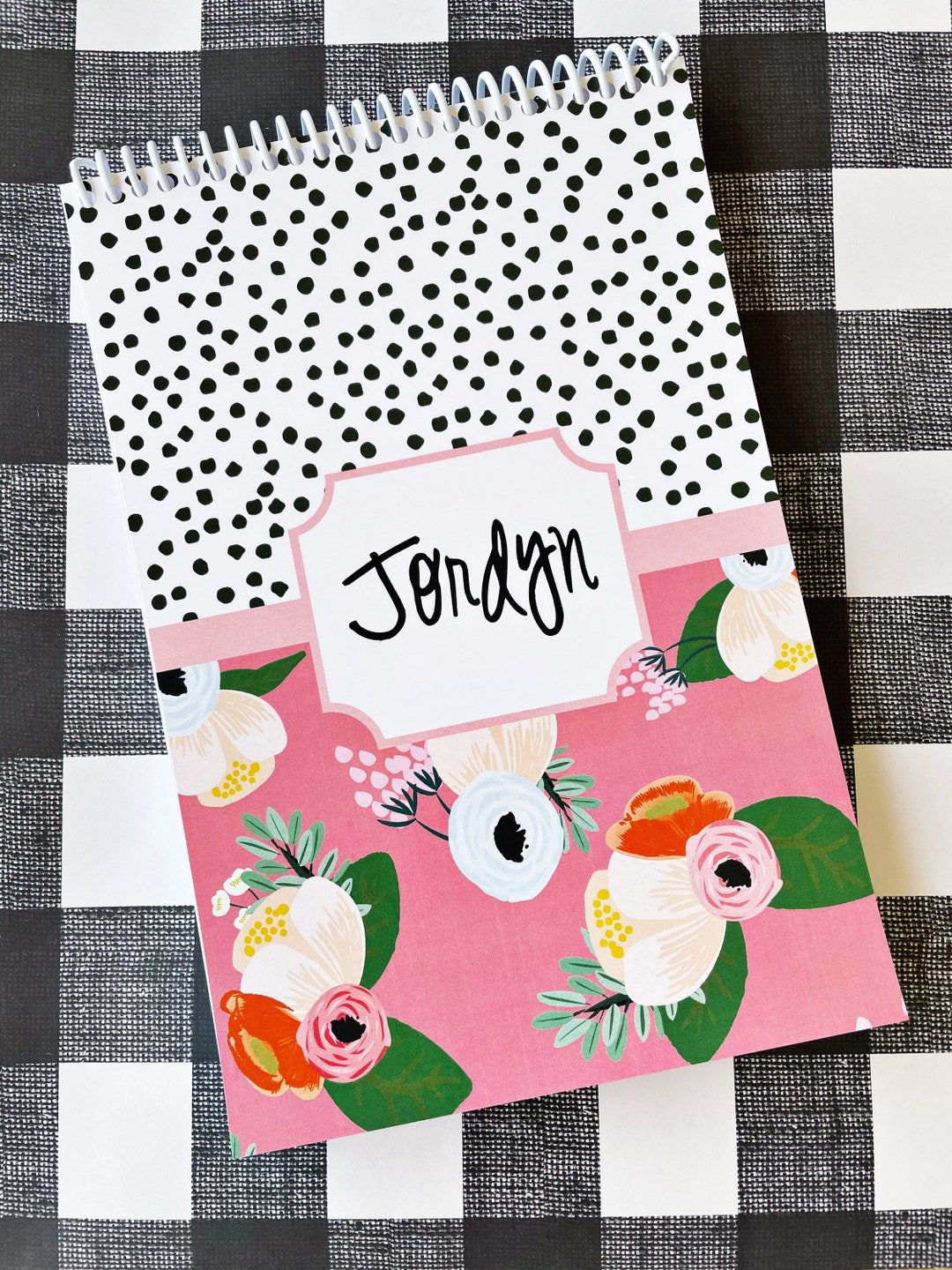 Personalized Steno Spiral, Personalized Notebook, Monogrammed Spiral