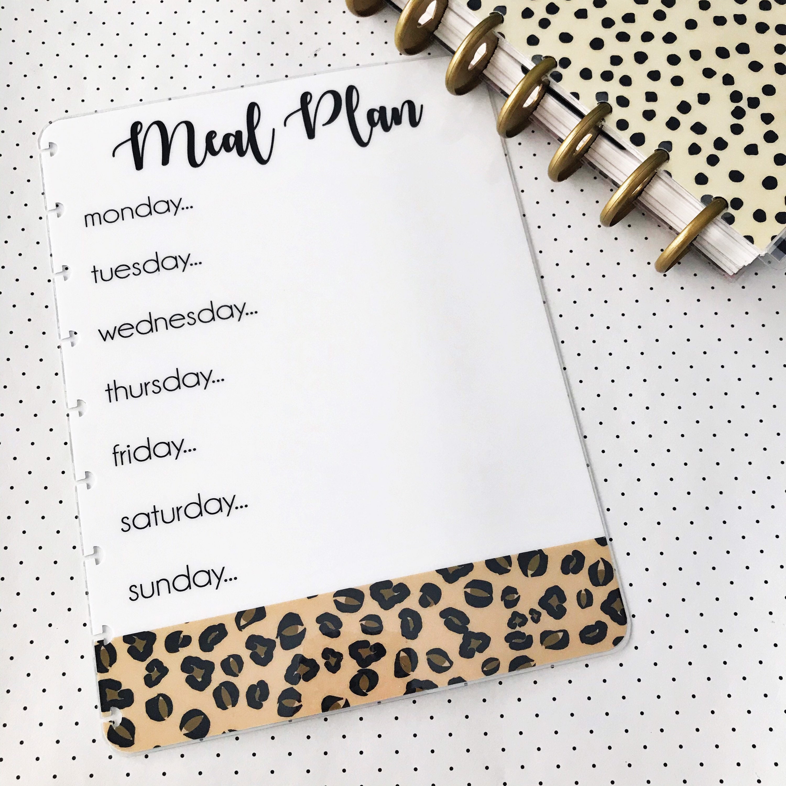 BIG Happy Planner Meal Plan Insert PRINTABLE planner insert | Etsy