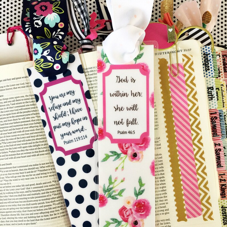 Bible Verse Bookmark Ribbon Bookmark Bible Journaling Bible Etsy