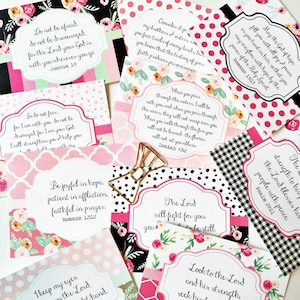 Tarjetas de versículos bíblicos para imprimir sobre el duelo y la esperanza, tarjetas con versículos bíblicos para descargar al instante, tarjetas para llevar un diario bíblico, tarjetas para planificar y tarjetas para memorizar las Escrituras