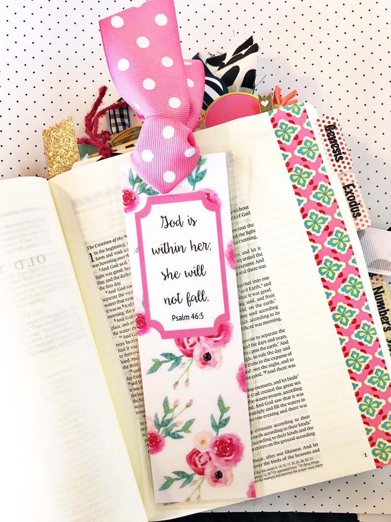 Bible Verse Bookmark Ribbon Bookmark Bible Journaling Bible Etsy