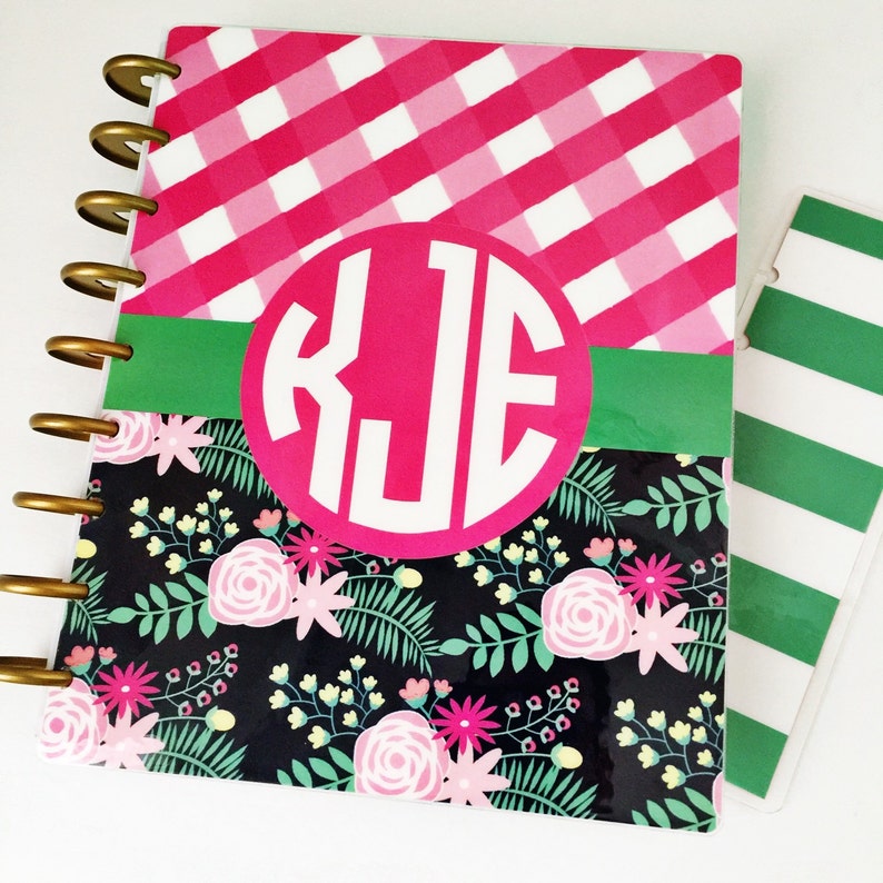 Personalized Happy Planner Cover Set Custom Front and Back Etsy