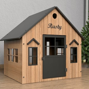 Wind House | Personalized Dog House | Dog Crate | Wooden Dog Crate | Modern Pet House Furniture | Dog Crate Furniture | Dog House Indoor