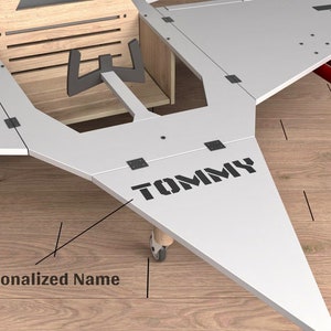 Personalized Rocking Airplane, Wooden Rocking Plane, Ride on Airplane ...