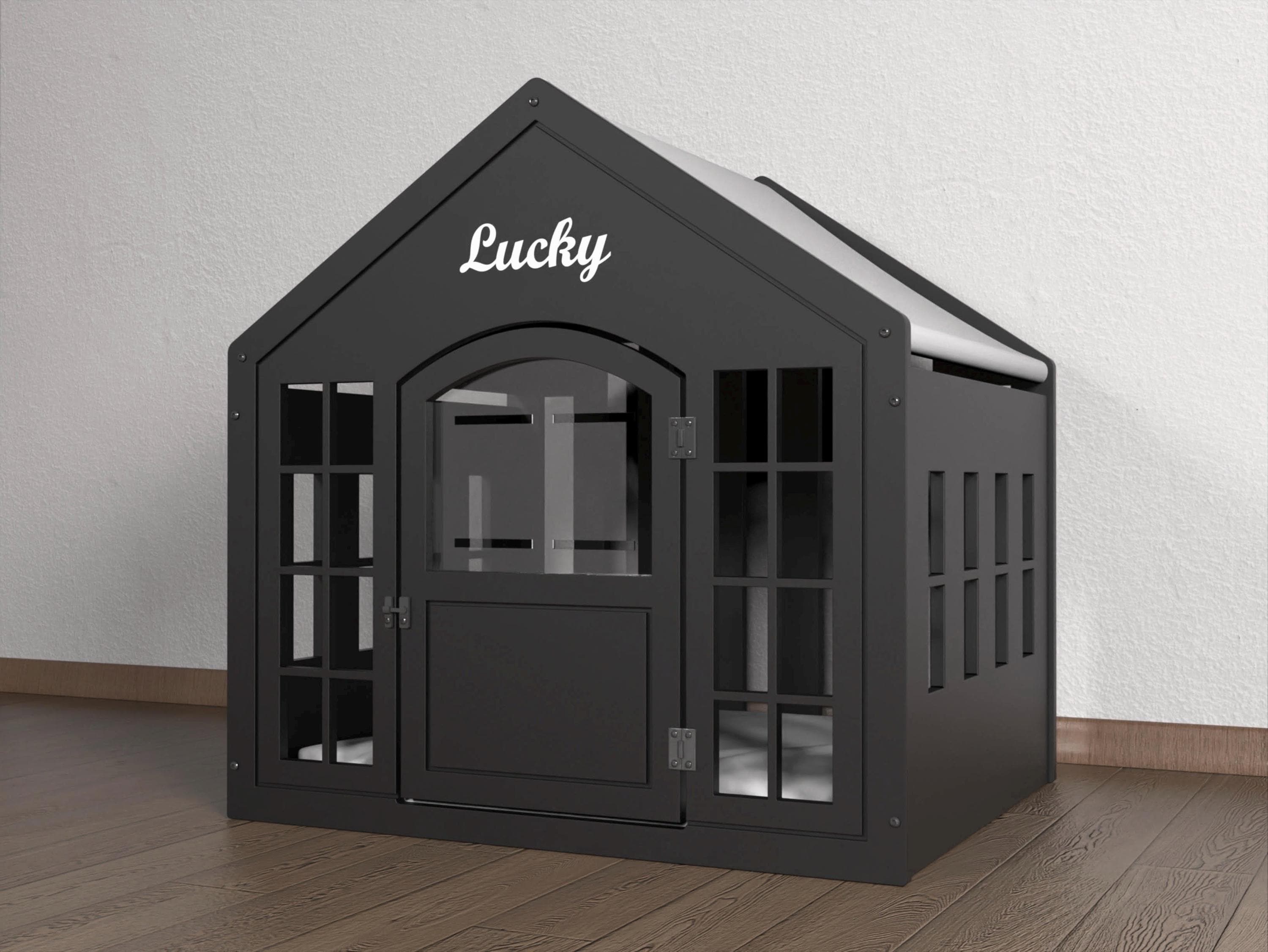 SRY Dog House, Puppy Dog House, Wooden Dog Crate, Dog Kennel, Modern Dog Crate, Puppy Gift, Dog Gift, Dog Furniture, Dog House Indoor