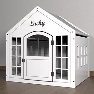 SRY Dog House, Puppy Dog House, Wooden Dog Crate, Dog Kennel, Modern Dog Crate, Puppy Gift, Dog Gift, Dog Furniture, Dog House Indoor