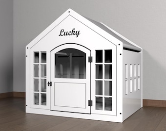 SRY Dog House, Puppy Dog House, Wooden Dog Crate, Dog Kennel, Modern Dog Crate, Puppy Gift, Dog Gift, Dog Furniture, Dog House Indoor