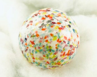 Colorful Blown Glass Ornament. Christmas Tree Decoration. Handcrafted Christmas Present.