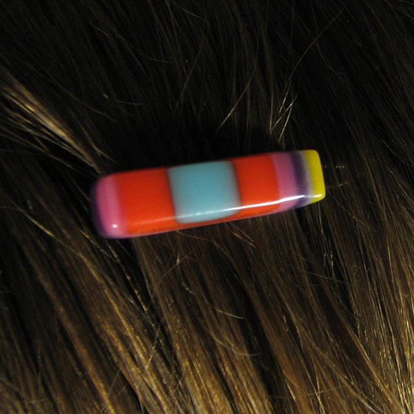 Fused Glass Barrette - bunte