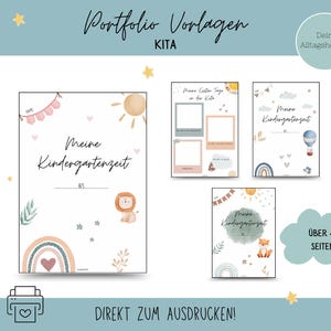 Kita Porfolio mit über 40 Vorlagen!