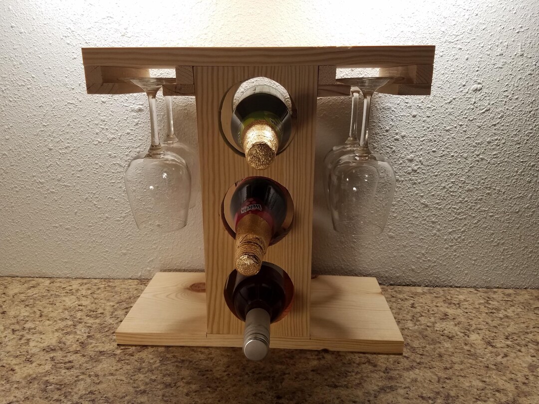DIY 3-bottle Wine Rack Plan: Step-by-step Beginner Woodworking Project ...