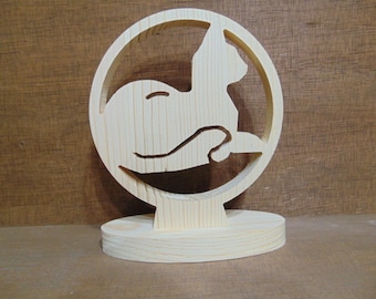 Scrollsaw Patterns, Cat Scroll saw Pattern, (pdf, dxf, svg, eps)