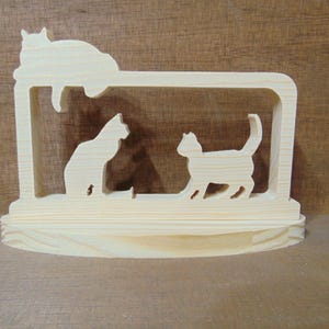 Scrollsaw Patterns, Cat Scroll saw Pattern, (pdf, dxf, svg, eps)
