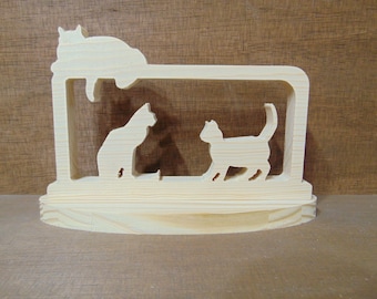 Scrollsaw Patterns, Cat Scroll saw Pattern, (pdf, dxf, svg, eps)
