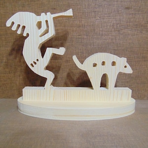 Scroll Saw Pattern, Kokopelli Scroll Saw Files, (pdf, dxf, svg, eps)