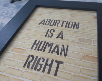 Abortion is a Human Right (original watercolour)