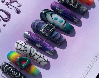 Coraline Inspired Press On Nails