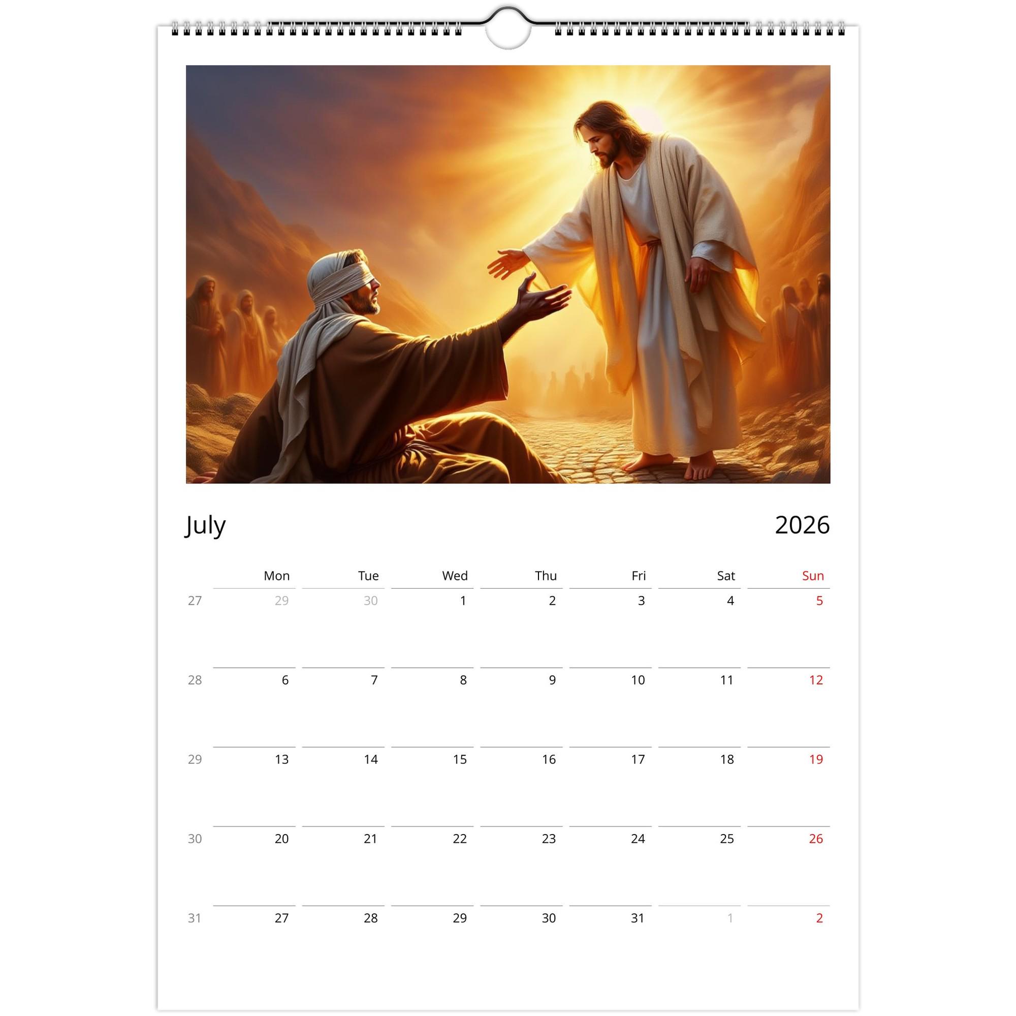 2026 A3 Christian Wall Calendar – Jesus & Sacred Heart Art, Spiritual ...