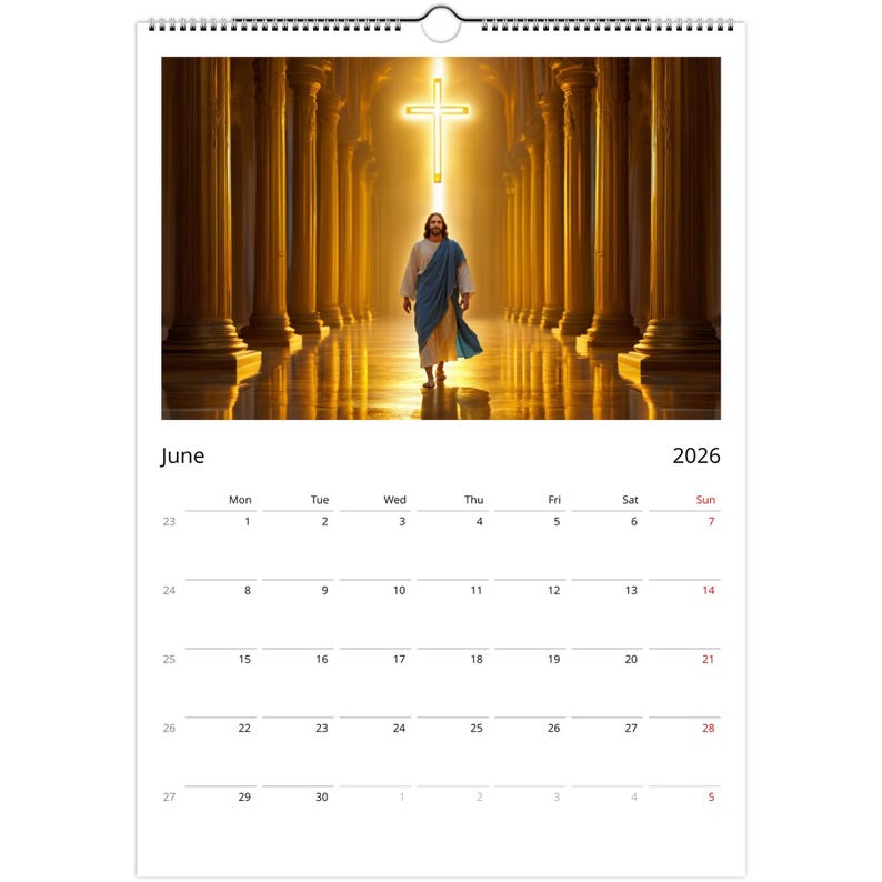 2026 A3 Christian Wall Calendar – Jesus & Sacred Heart Art, Spiritual ...