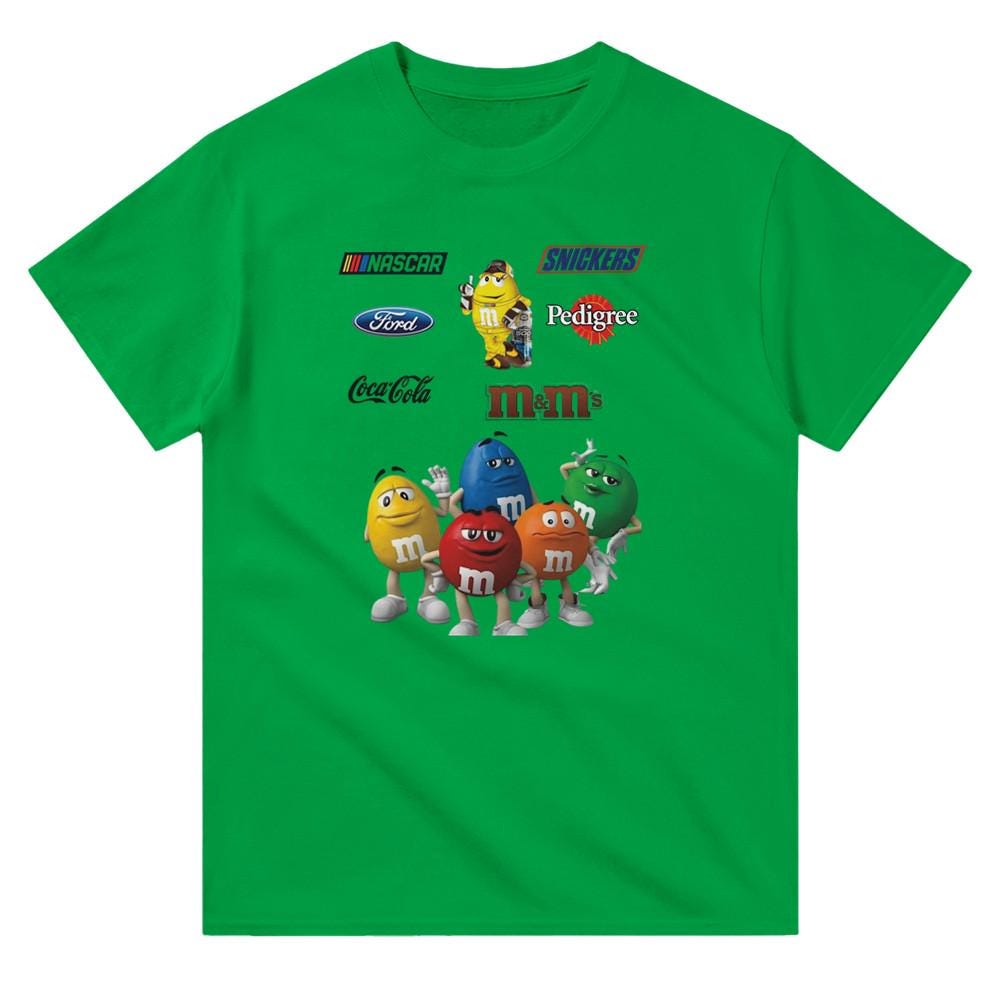 新品未使用M&M PRINT L/S T-SHIRT ASHL M&m's Limited Edition T-shirt - Unique Character Design