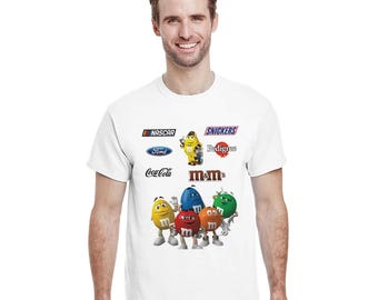 新品未使用M&M PRINT L/S T-SHIRT ASHＬ Vintage M&Ms Red M&M Big Face Print Mens Large Shirt | eBay