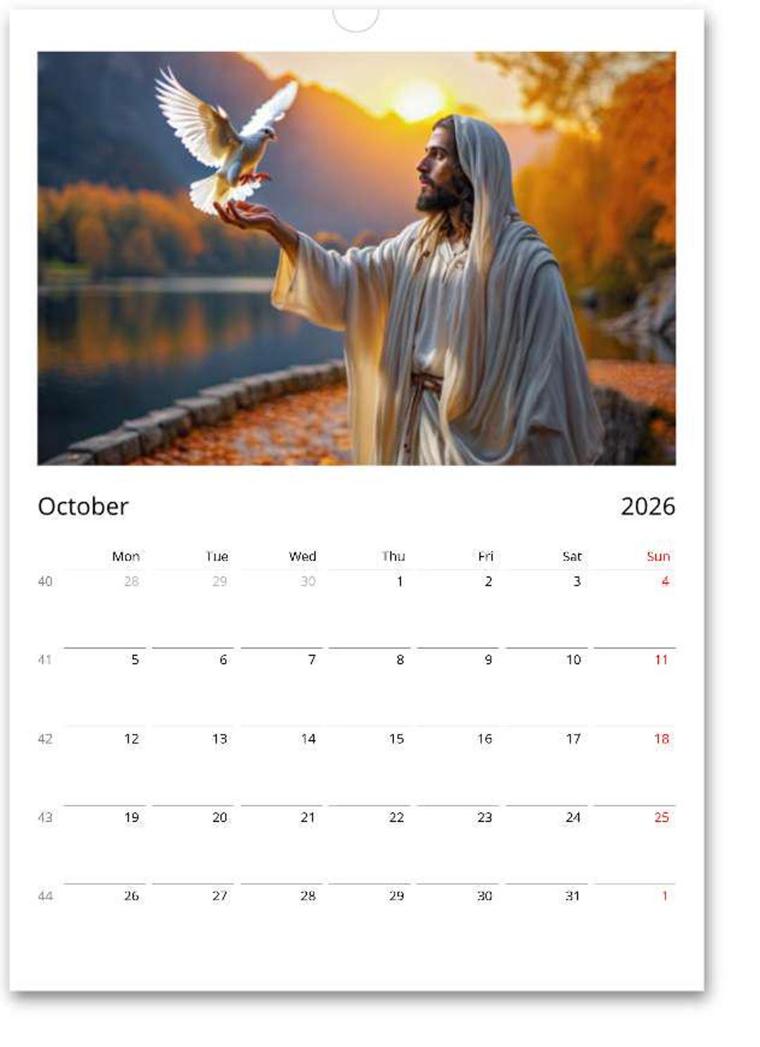 2026 A3 Christian Catholic Wall Calendar PDF – Jesus & Sacred Heart ...