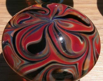 Cabinet Knob, Glass Drawer Pull, Red,Black,Amber DP002 Hand blown Glass