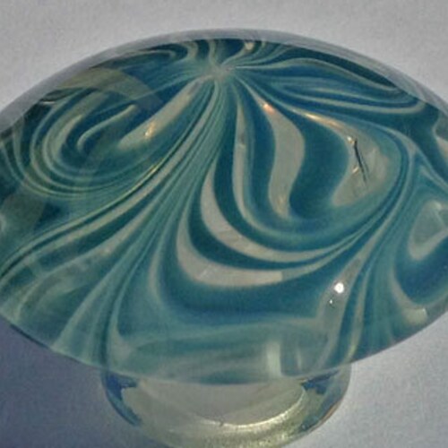 Knobs Glass Drawer Pullaqua White DP026 Hand Blown Etsy