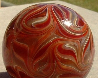 Round, Cabinet Knob, Glass Drawer Pull, Red, Amber, Tan DP009, Round, Hand Blown Glass